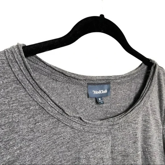 Modcloth Grey  Capped Sleeve Round Neck Tee Shirt - Picture 4 of 10